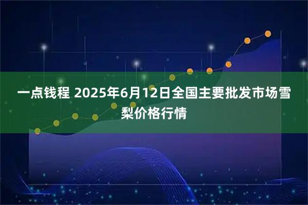 一点钱程 2025年6月12日全国主要批发市场雪梨价格行情